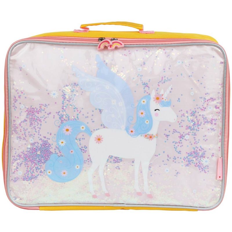 Petite valise à paillettes Licorne A Little Lovely Company