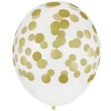 Ballons de baudruche confettis dorés (5 pièces)  par My Little Day