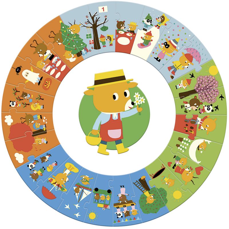 Puzzle géant L'année (24 pièces) Djeco