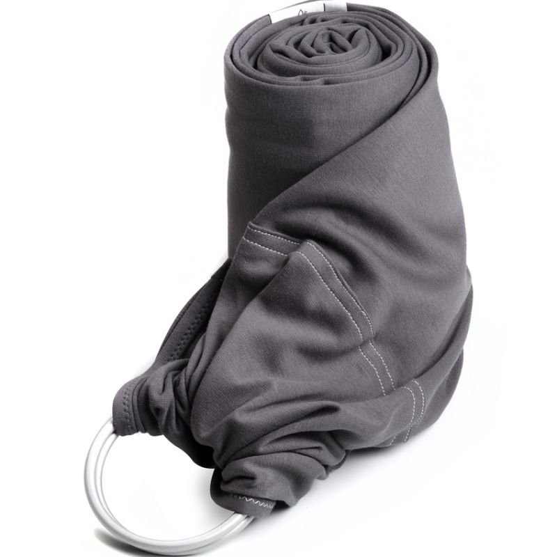 Echarpe de portage My sling sans noeud en jersey coton bio ardoise NéoBulle