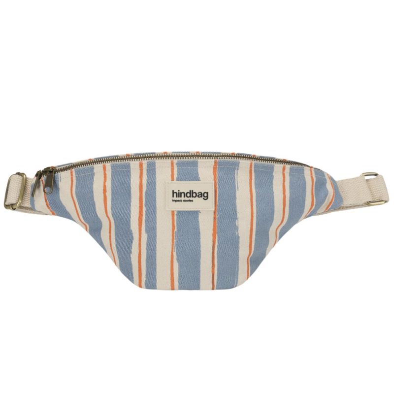Sac banane Olivia Rayures Larges Bleu Hindbag Produit 1