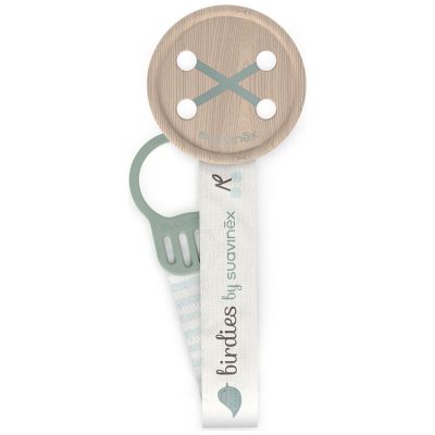 Attache sucette ruban Birdies Vert Suavinex