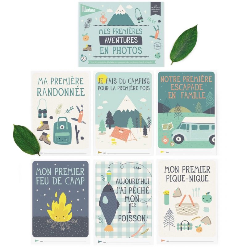Lot de 6 cartes étapes Mes premières aventures en photos Milestone