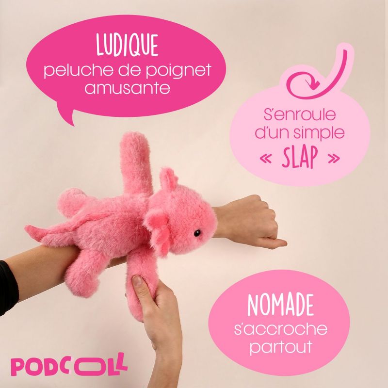 Bracelet PODCOLL Slap Axolotl Histoire d'Ours Ambiance 4
