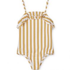 Maillot de bain Josette rayé Yellow mellow White (12-18 mois) - Liewood