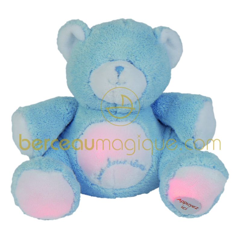 Veilleuse musicale ours bleu  Doudou et Compagnie