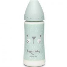 Biberon Hygge Baby moustaches lapin vert (360 ml)  par Suavinex