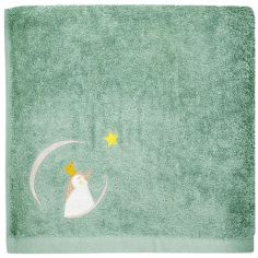 Serviette de bain vert d'eau pingouin personnalisable (70 x 140 cm) - L'oiseau bateau