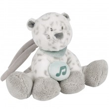Mini doudou musical à suspendre léopard des neiges Léa (24 cm)  par Nattou