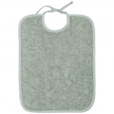 Bavoir à lacets en éponge Vert - Trois Kilos Sept