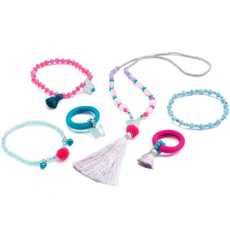 Coffret Bijoux pompons et papillons Djeco
