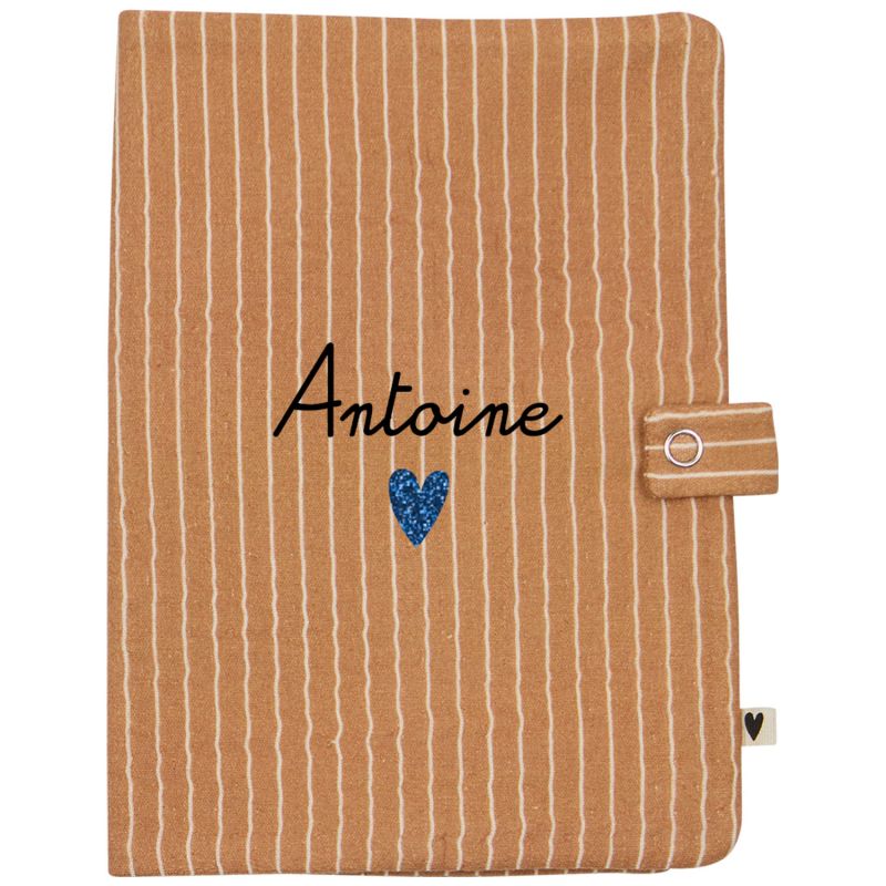 Protège carnet de santé Rayures Fines (personnalisable) Atelier Wagram Produit 5