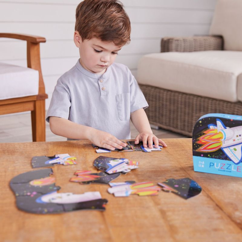 Mini Puzzle Fusée spatiale (12 pièces) Crocodile Creek Ambiance 4