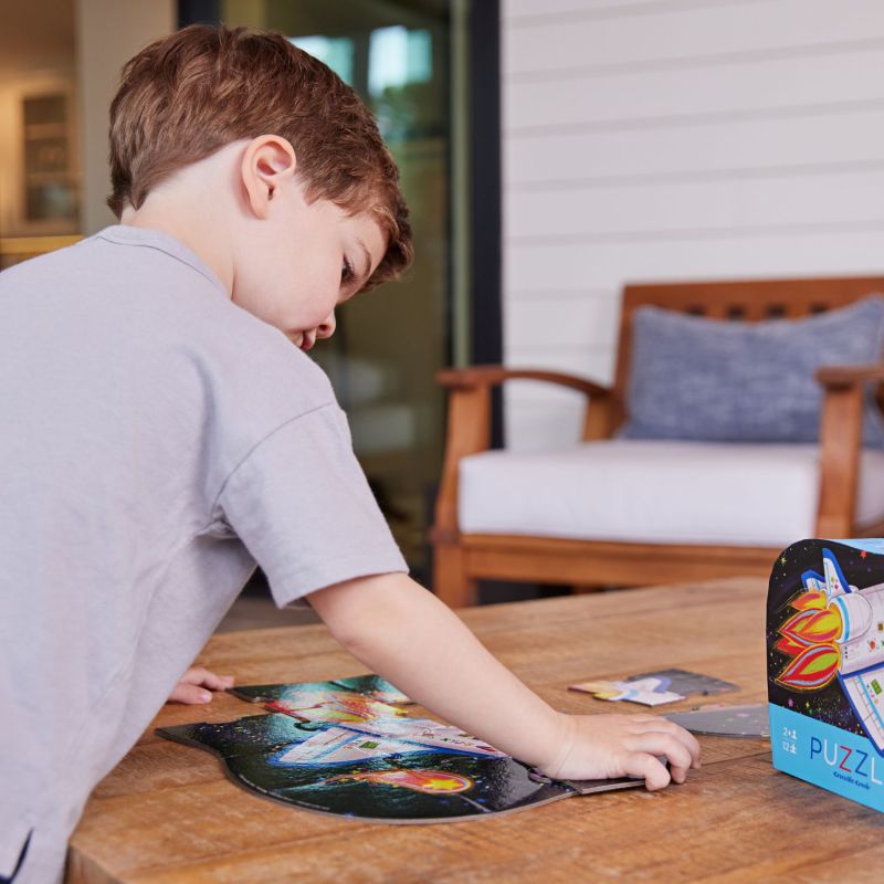 Mini Puzzle Fusée spatiale (12 pièces) Crocodile Creek Ambiance 5