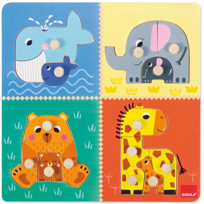 Puzzle à encastrement Mamans et bébés (14 pièces) Goula