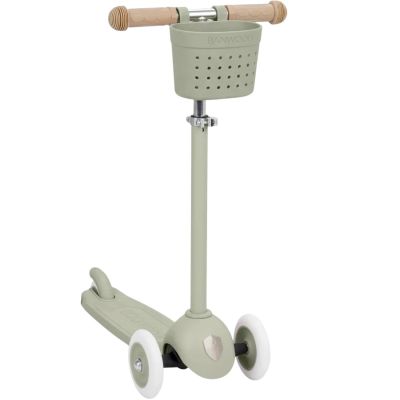 Trottinette ECO Olive avec panier Pin & Ride Banwood