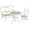 Table banc & chaise Souris Small Blanc cassé - Maileg