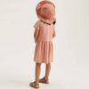 Chapeau de soleil réversible Amelia rayé Tuscany rose/sable (0-3 mois)  par Liewood
