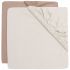 Lot de 2 draps housses en jersey Light Terra-Oatmeal (60 x 120 cm) - Jollein Lot de 2 draps housses en jersey Light Terra-Oatmeal (60 x 120 cm) - Jollein