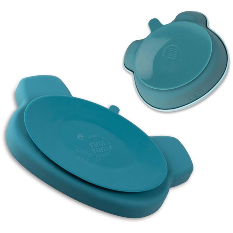 Set repas en silicone Ourson Bleu (4 pièces) TUM TUM Produit 4