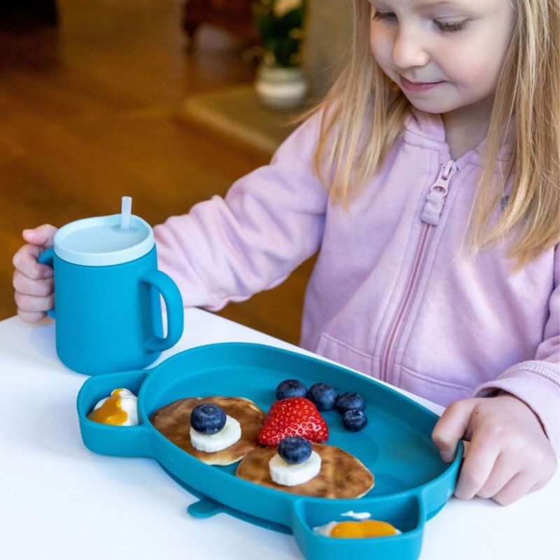 Set repas en silicone Ourson Bleu (4 pièces) TUM TUM Ambiance 6