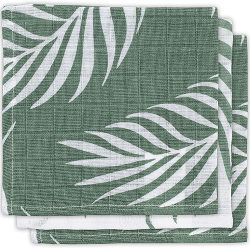 Lot de 3 minis langes Nature vert cendre (31 x 31 cm) Jollein