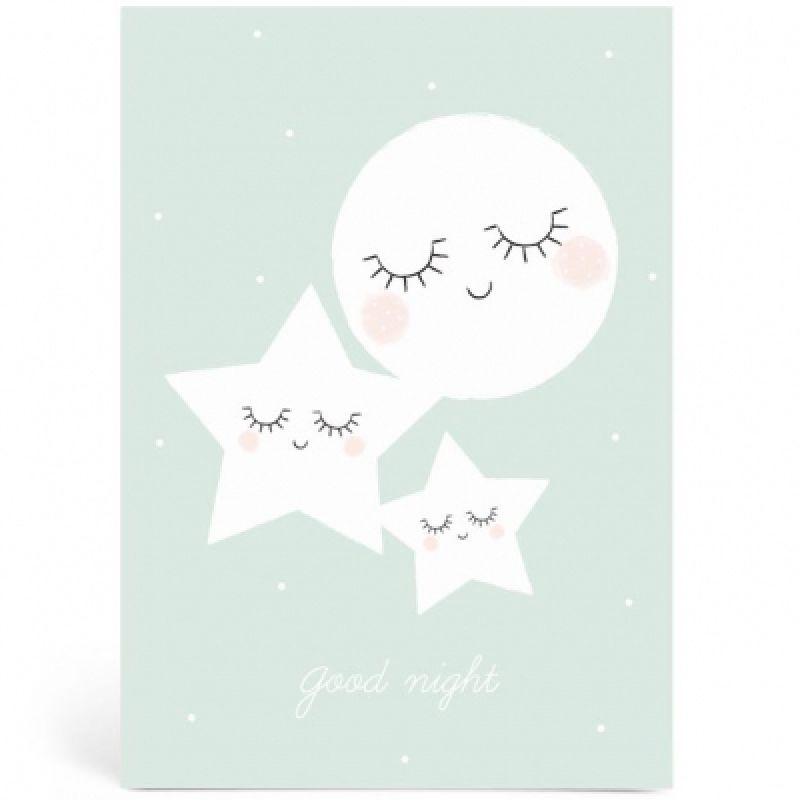 Grande carte A5 Good night menthe Zü