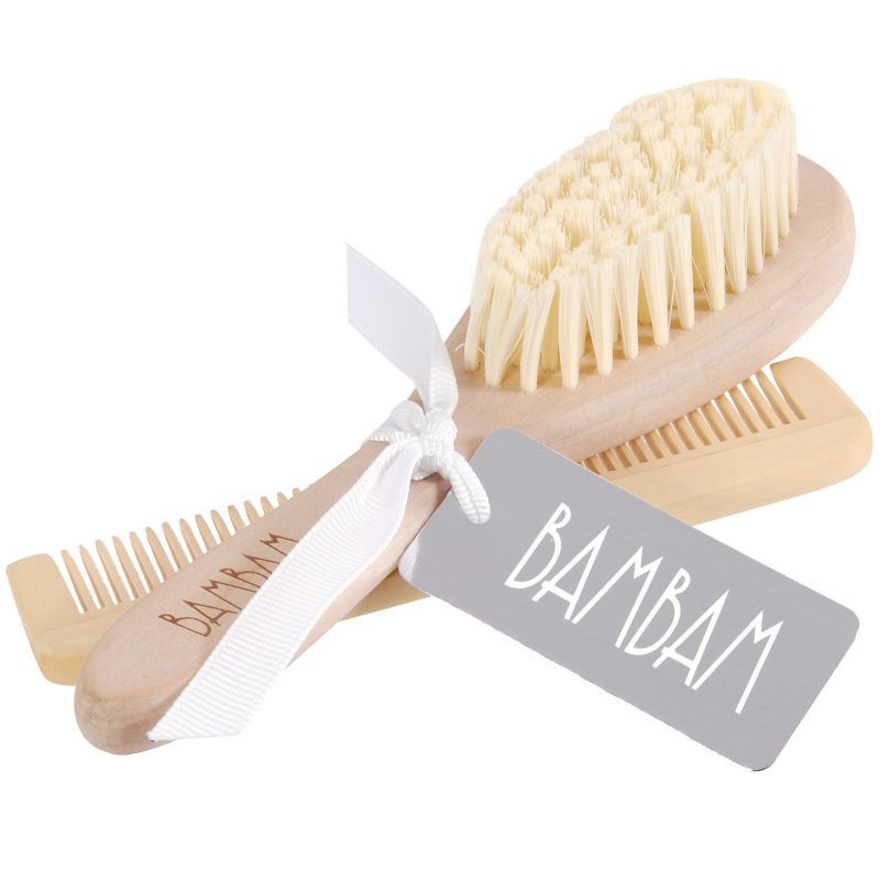 Peigne et brosse en bois BAMBAM Produit 1 grande taille