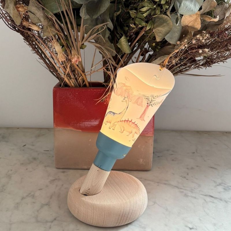 Coffret lampe nomade 5 en 1 Dinosauria-Bleu glacier Maison Polochon Ambiance 3