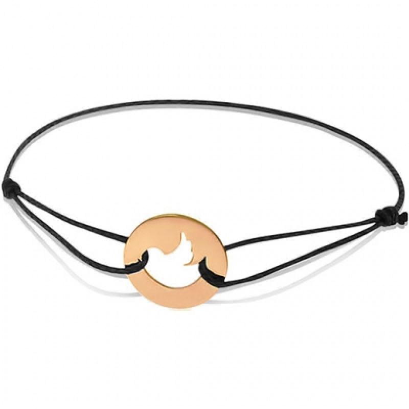 Bracelet cordon enfant Oiseau (or rose 750°)  Maison Augis