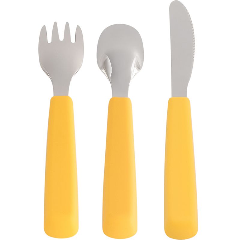 Set de 3 couverts jaune We Might Be Tiny