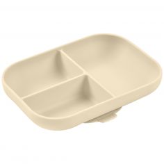 Assiette compartimentée silicone Argile - Béaba
