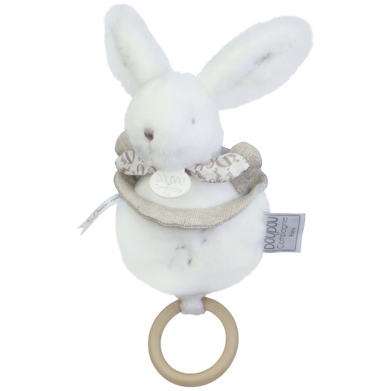 Peluche musicale Lapin Doudou blanc (20 cm) Doudou et Compagnie Produit 5