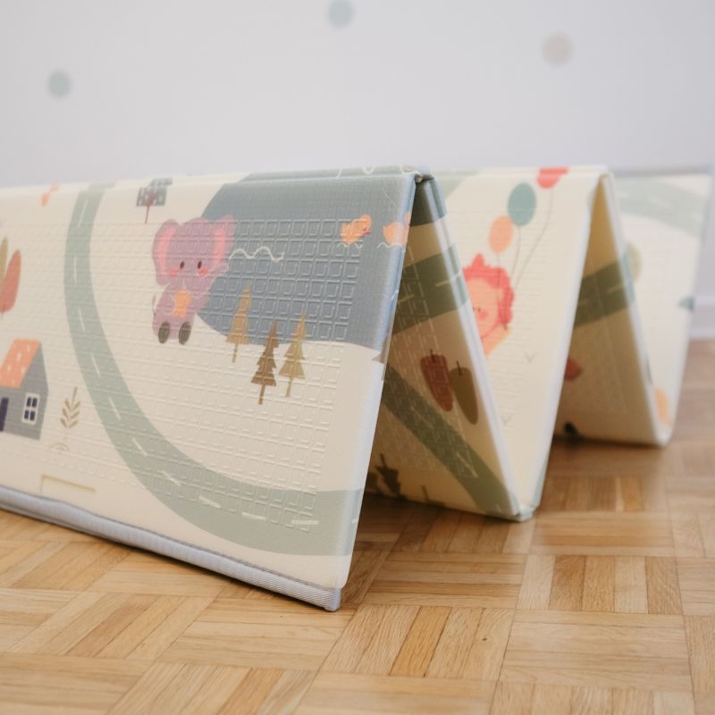 Tapis de jeu XXL réversible (150 x 180 cm) Tinéo Ambiance 9