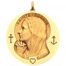 Médaille Sainte Sophie  (or jaune 750°)  par Becker