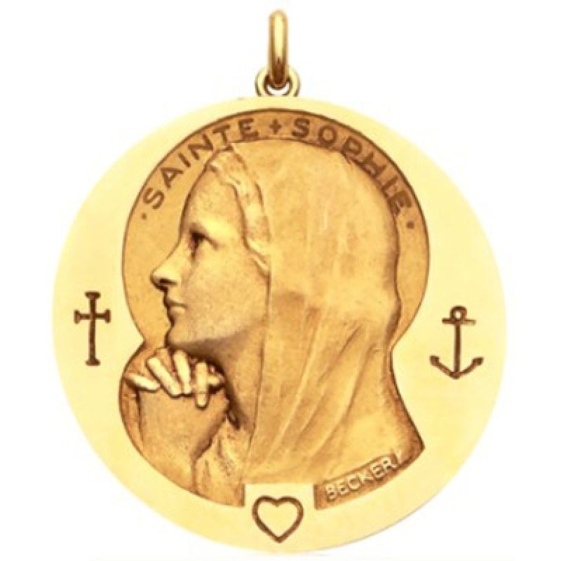 Médaille Sainte Sophie  (or jaune 750°) Becker