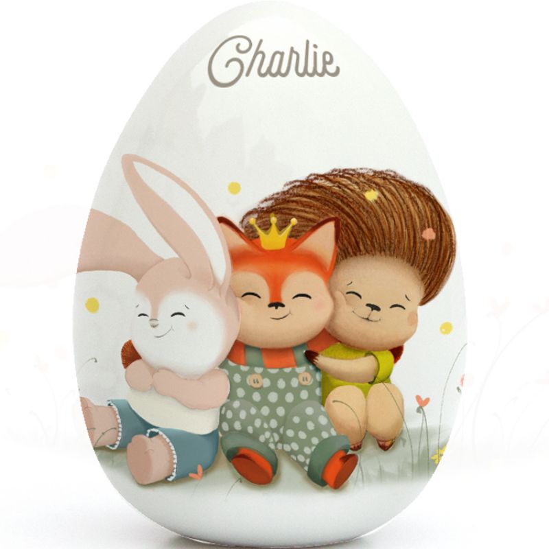 Oeuf en porcelaine Câlin (personnalisable) Gaëlle Duval
