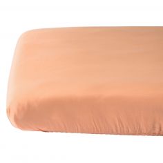 Drap housse Satin Peach (70 x 140 cm) - Kadolis