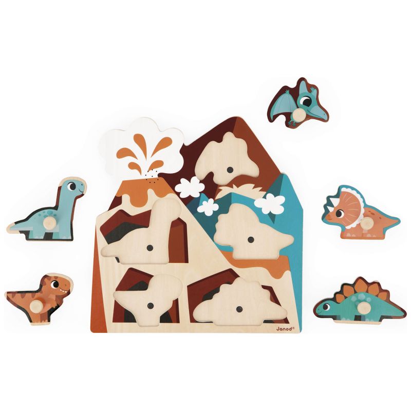 Puzzle sonore Dino (6 pièces) Janod Produit 3