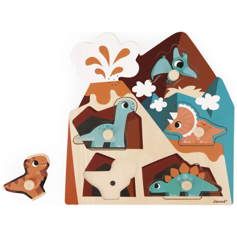 Puzzle sonore Dino (6 pièces) Janod Produit 4
