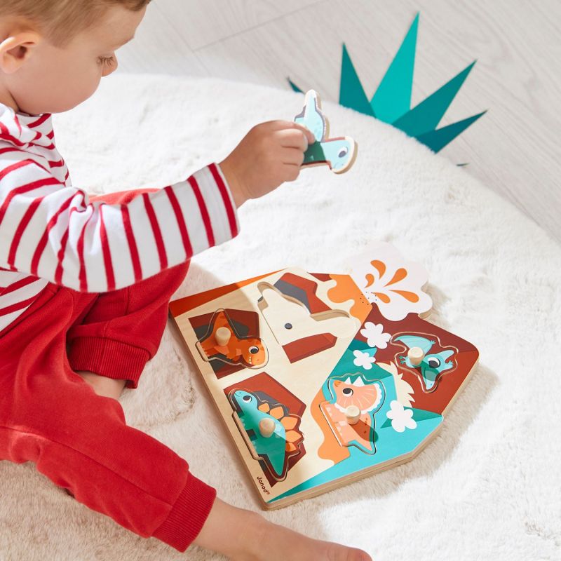 Puzzle sonore Dino (6 pièces) Janod Ambiance 7