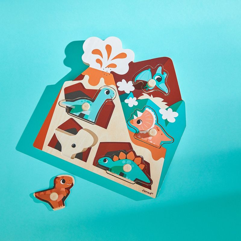 Puzzle sonore Dino (6 pièces) Janod Ambiance 8