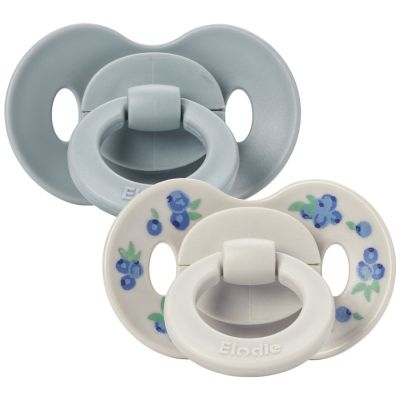 Lot de 2 sucettes symétriques en silicone Binky Blueberry Bliss (3 mois et +) Elodie Details