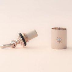 Pendentif Mon Petit Secret étoilé personnalisable (plaqué or rose) - Mon Petit Poids