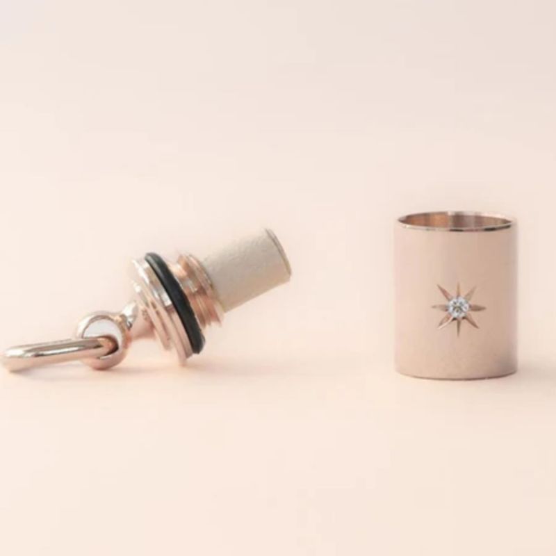 Pendentif Mon Petit Secret étoilé personnalisable (plaqué or rose) Mon Petit Poids Produit 1