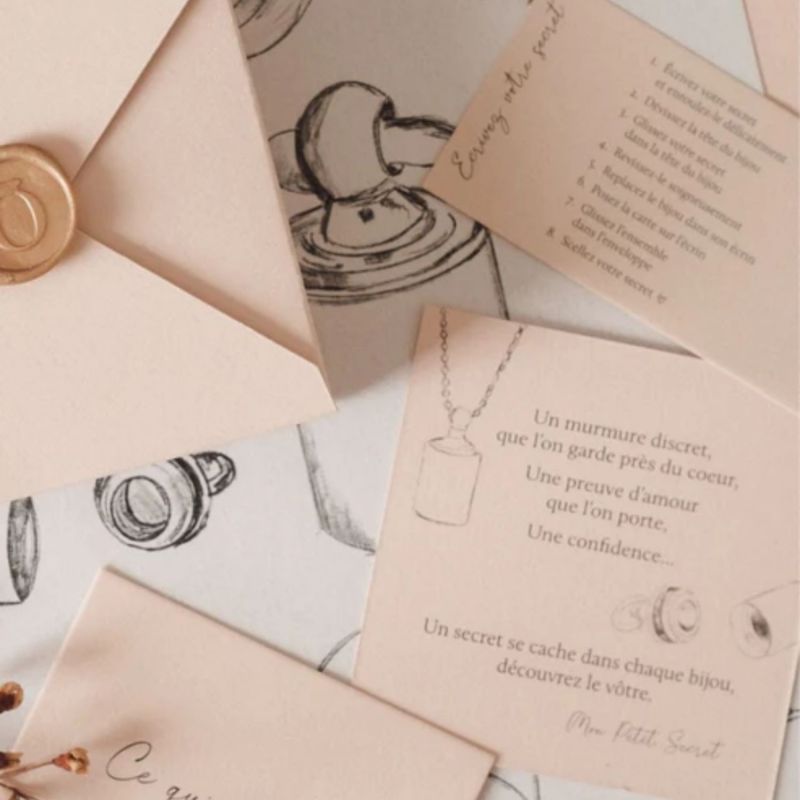 Pendentif Mon Petit Secret étoilé personnalisable (plaqué or rose) Mon Petit Poids Ambiance 7