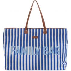 Sac à langer Family Bag rayures bleu électrique-bleu clair - Childhome