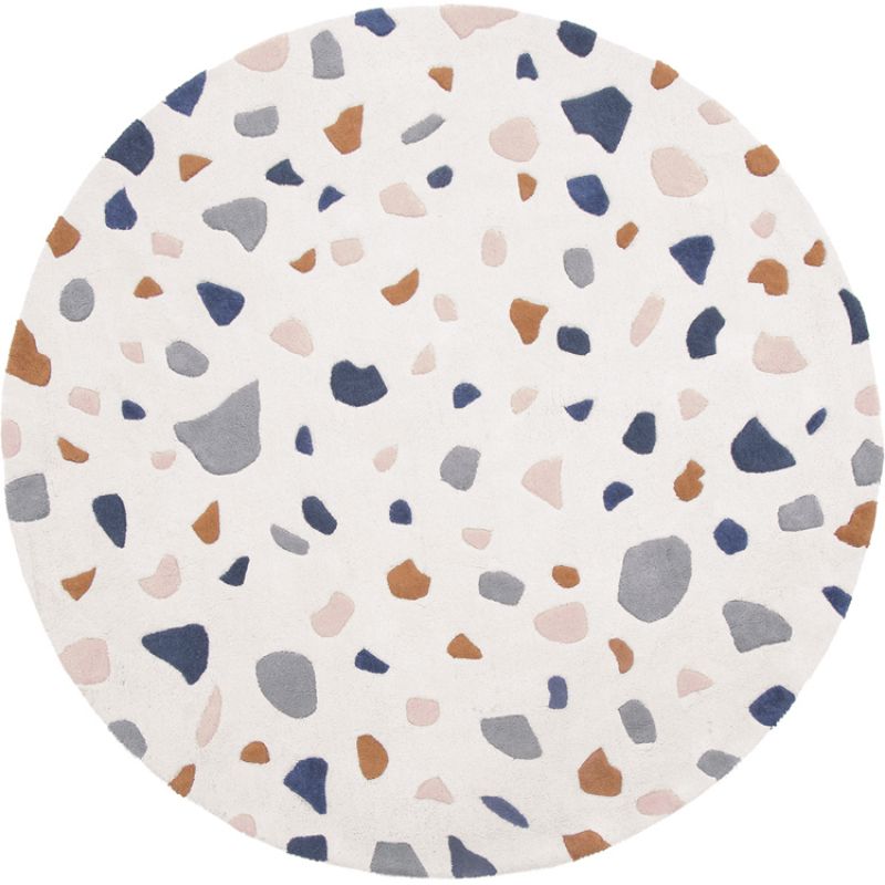Tapis rond en coton Terrazzo (150 cm) Lilipinso