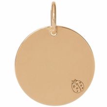 Médaille de naissance Petite Coccinelle 15 mm (or jaune 750°)  par Je t'Ador