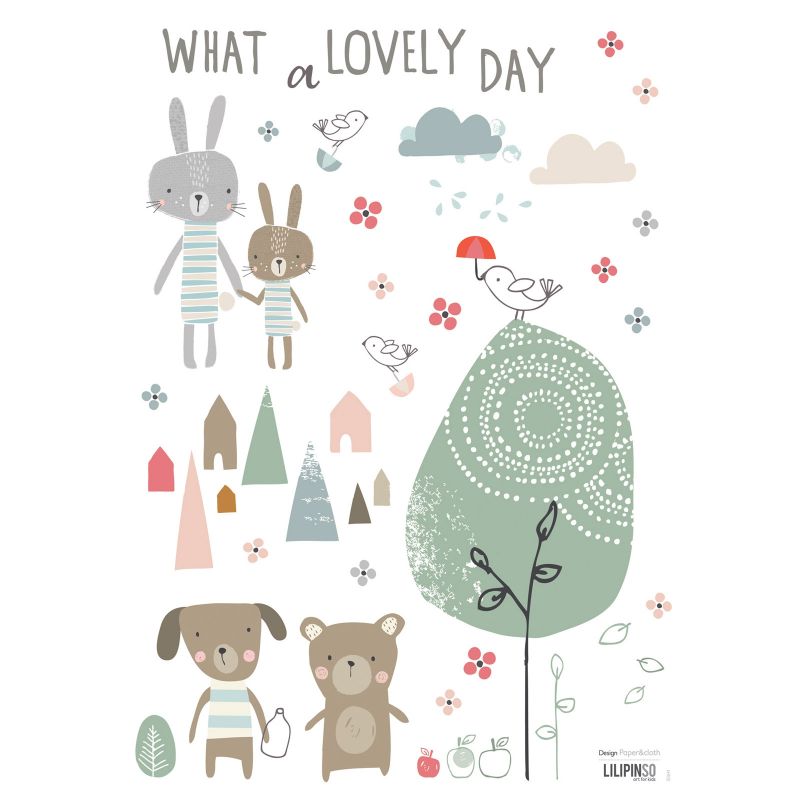 Stickers A3 lovely day by Paper & Cloth (29,7 x 42 cm) Lilipinso